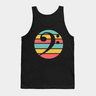 Bass Clef Vintage Distressed Tank Top